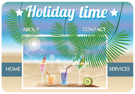 Website template travel agency, holidayのイラスト素材