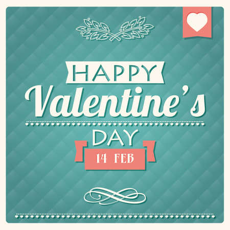 Happy Valentine s day typographical poster, illustrationのイラスト素材