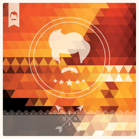 Vintage retro hipster label, typography, geometric design elements, vector illustrationのイラスト素材