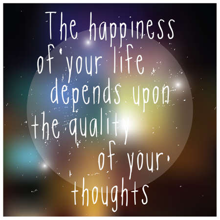 Quote, inspirational poster, typographical design, blurred background, vector illustrationのイラスト素材