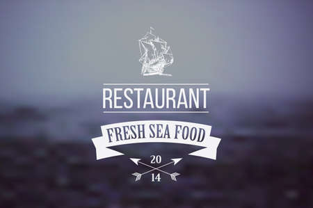 Vintage retro insignia, stamp, label, badge, vector illustrationのイラスト素材