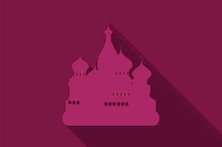 World landmark, St Basil s Cathedral, Moscow, Russia, vector illustrationのイラスト素材