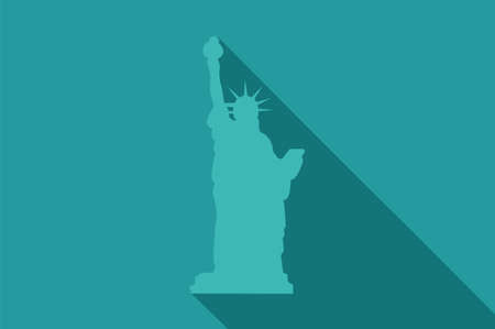 World landmark, Statue of Liberty, New York City, USA, vector illustrationのイラスト素材