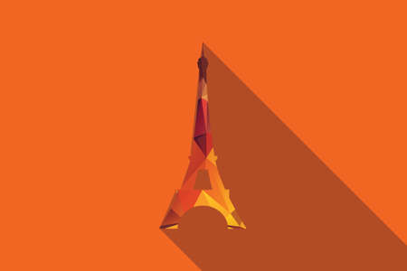 World landmark, Eiffel Tower, Paris, France, Europe, vector illustrationのイラスト素材