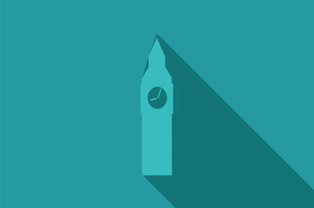 World landmark, Clock Tower, London, UK, Europe, vector illustrationのイラスト素材