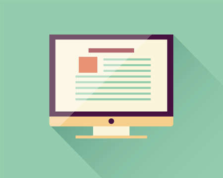 Flat icon computerのイラスト素材