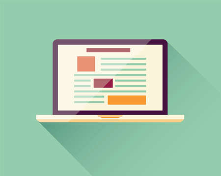 Flat icon laptopのイラスト素材