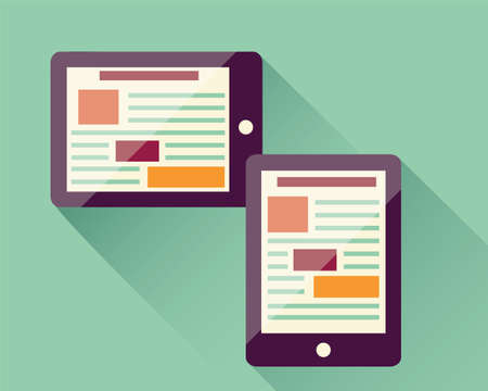 Flat icon tabletのイラスト素材