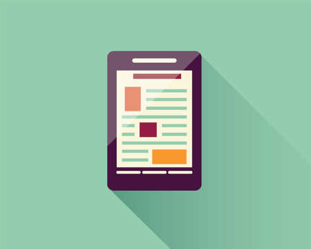 Flat icon smart phonのイラスト素材