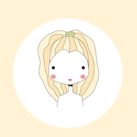 Horoscope Leo sign, girl head, vector illustrationのイラスト素材