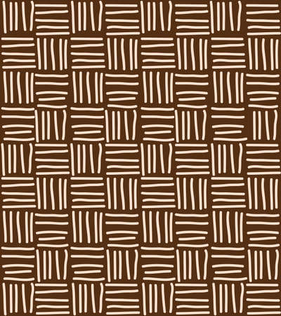 Seamless pattern with hand drawn chevron line grid, vector illustrationのイラスト素材