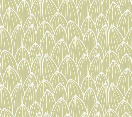 Seamless pattern with hand drawn cactus grid, vector illustrationのイラスト素材