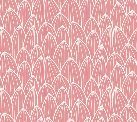 Seamless pattern with hand drawn cactus grid, vector illustrationのイラスト素材