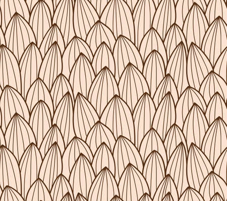Seamless pattern with hand drawn cactus grid, vector illustrationのイラスト素材