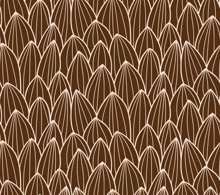 Seamless pattern with hand drawn cactus grid, vector illustrationのイラスト素材