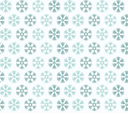 Seamless pattern with blue christmas snowflakes on white background, vector illustrationのイラスト素材