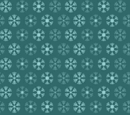 Seamless pattern with blue and white christmas snowflakes on blue background, vector illustrationのイラスト素材