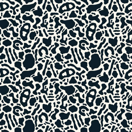 Seamless pattern with organic rounded and stripe shapes, retro design, vector illustrationのイラスト素材