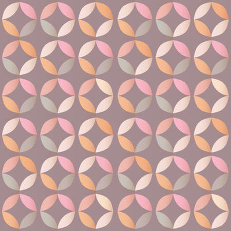 Geometric seamless pattern with colorful circles in retro design, vector illustrationのイラスト素材