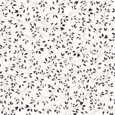 Seamless pattern with flowers and floral elements, nature life illustrationのイラスト素材