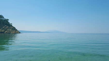 Beautiful Micros Aselinos beach on Skiathos island in Greece, summer day in Juneのeditorial素材
