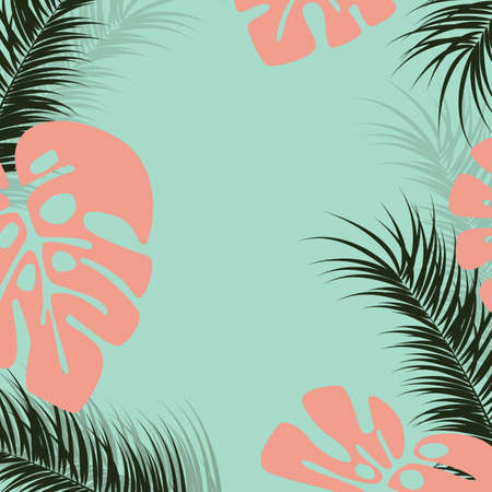 Palm leaves design illustration.