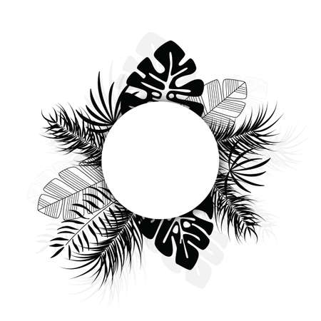 Palm leaves illustration.のイラスト素材