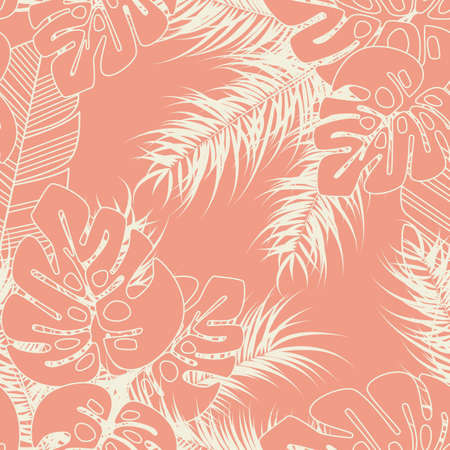 Palm leaves illustration.のイラスト素材