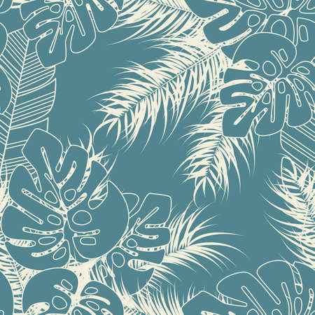 Palm leaves illustration.のイラスト素材