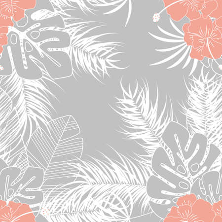 Palm leaves illustration.のイラスト素材