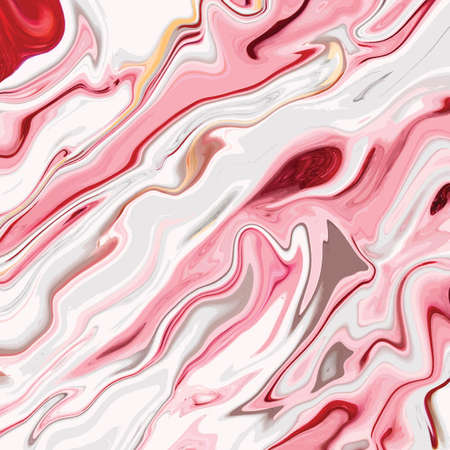 Liquid marble texture design, colorful marbling surface, vibrant abstract paint design, vector illustrationのイラスト素材