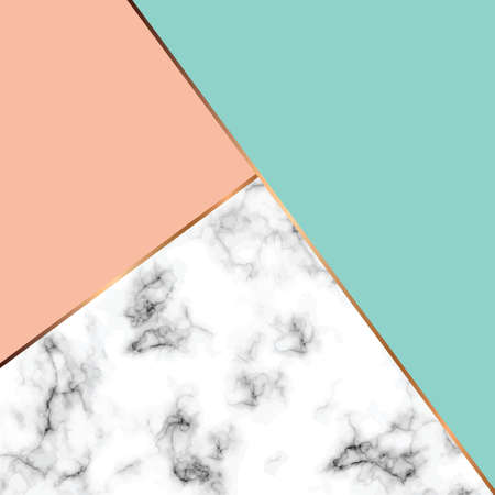 Vector marble texture design with golden geometric lines, black and white marbling surface, modern luxurious background, vector illustrationのイラスト素材