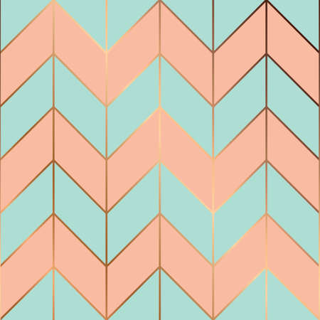 Vector seamless pattern design with golden geometric lines, modern luxurious background, vector illustrationのイラスト素材