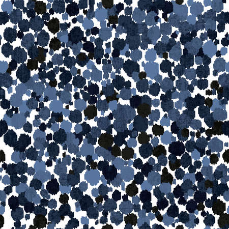 Sashiko seamless indigo dye pattern with traditional white Japanese embroidery, vector illustrationのイラスト素材