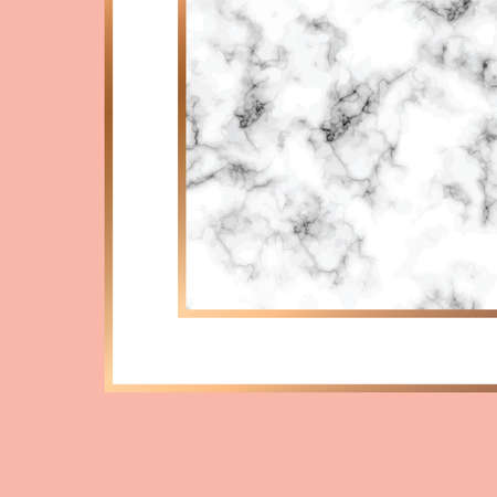 Vector marble texture design with golden geometric lines, black and white marbling surface, modern luxurious background, vector illustrationのイラスト素材