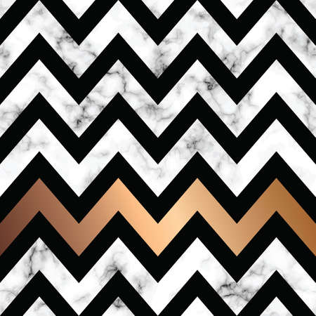 Vector marble texture design with golden geometric shapes, black and white marbling surface, modern luxurious background, vector illustrationのイラスト素材