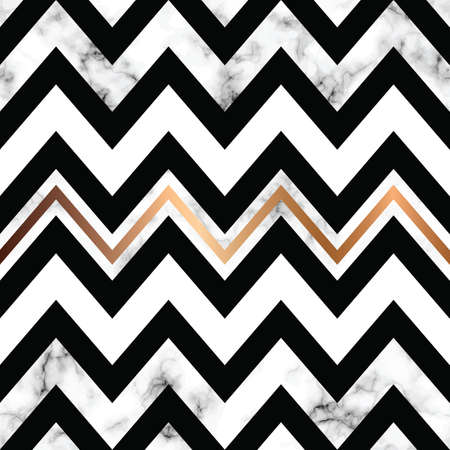 Vector marble texture design with golden geometric lines, black and white marbling surface, modern luxurious background, vector illustrationのイラスト素材