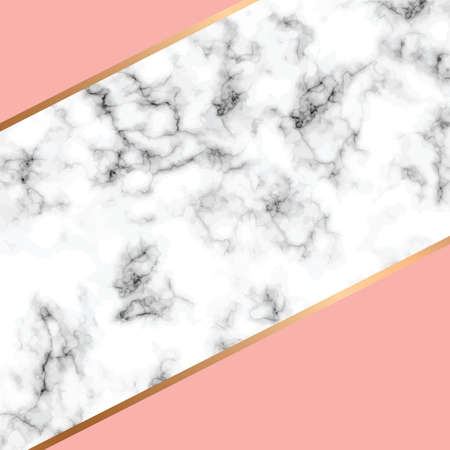 Vector marble texture design with golden geometric lines, black and white marbling surface, modern luxurious background, vector illustrationのイラスト素材