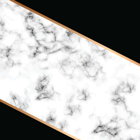 Vector marble texture design with golden geometric lines, black and white marbling surface, modern luxurious background, vector illustrationのイラスト素材