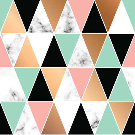 Vector marble texture design with geometric shapes, black and white marbling surface, modern luxurious background, vector illustrationのイラスト素材