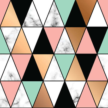 Vector marble texture design with geometric shapes, black and white marbling surface, modern luxurious background, vector illustrationのイラスト素材