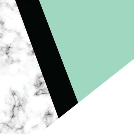 Vector marble texture design with geometric shapes, black and white marbling surface, modern luxurious background, vector illustrationのイラスト素材