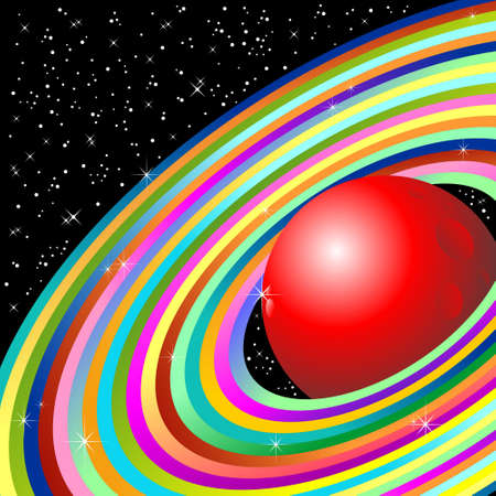 Planet with ellipseのイラスト素材