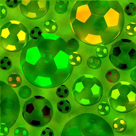 Soccer Ball Football green Patternの写真素材
