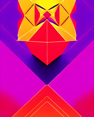Violet Alien Overlord Mask - Abstract Poster Art