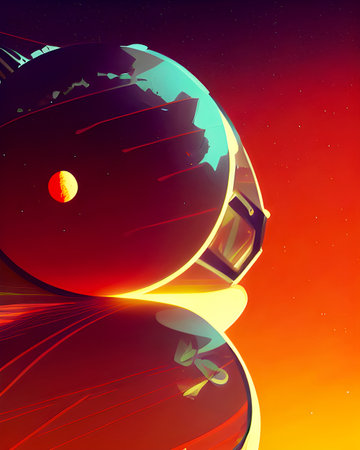 Red Planet Space Exploration - 2d Graphic Art