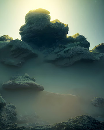 Murky Dread Valley - Photorealistic Render Artの写真素材