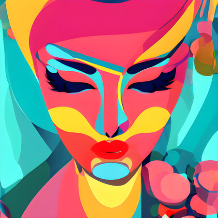 Beauty Sea Mermaid - Fluid Abstract Patternの写真素材