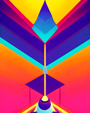 Golden Time Continuum - Geometric Abstract Pattern