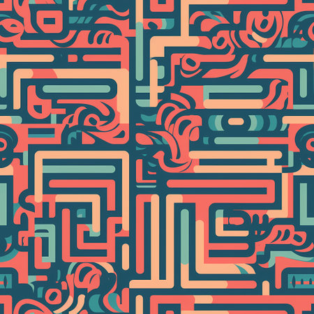 Colorful ingenuity - Abstract Mindset Seamless Patternのイラスト素材